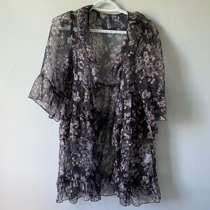 SUMMER FLORAL COVER UP SIZE SMALL